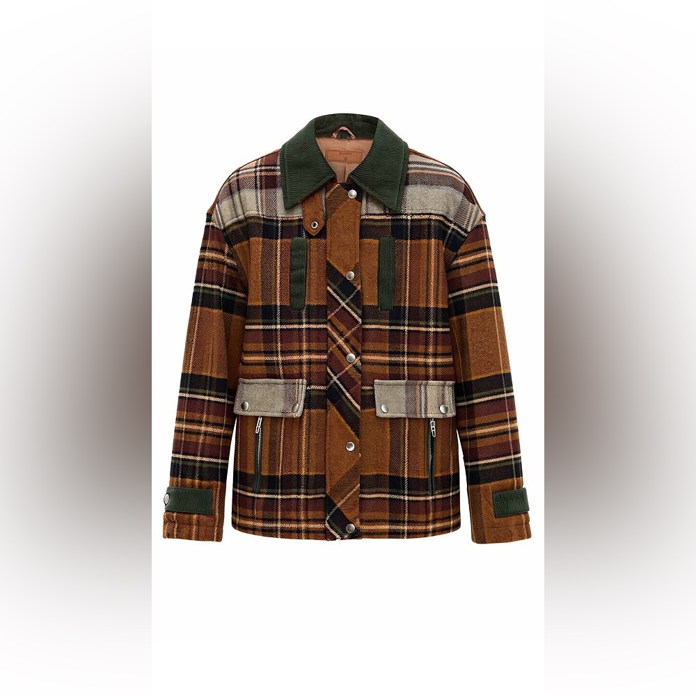 BLANKNYC Situationship Plaid Shirt Jacket NWT S - Picture 4 of 9